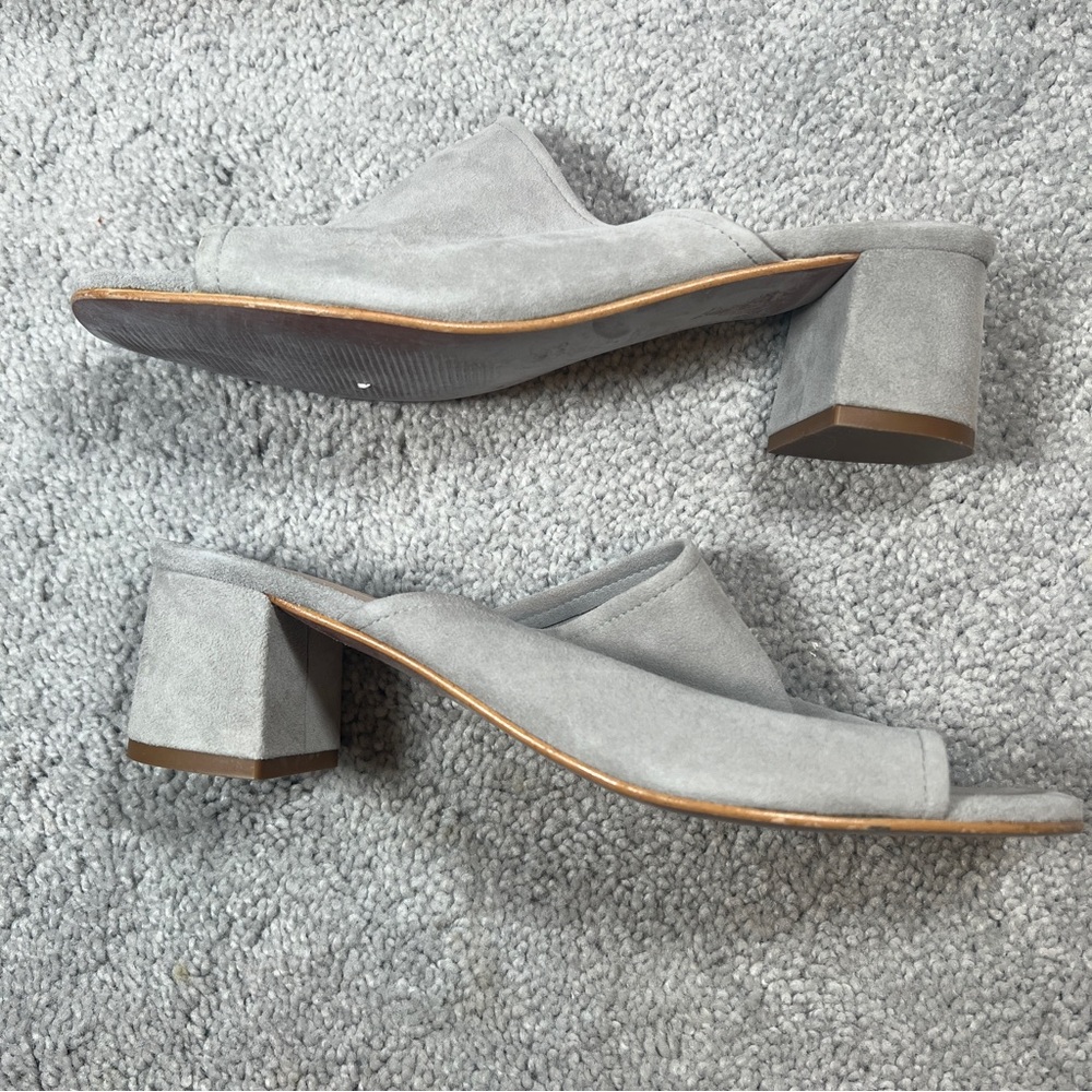 Topshop Gray Block Heel Sandals View 6